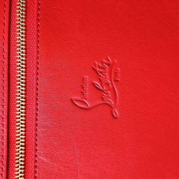 Christian Louboutin Neon Studded Leather Pouch - Picture 8 of 10